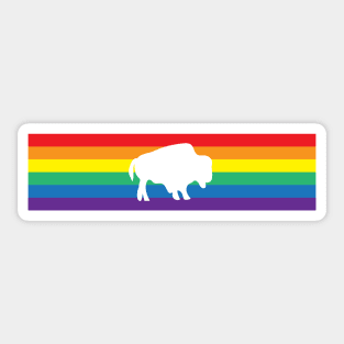 Buffalo Pride Week Rainbow Gay Pride Colors LGBTQ Ally Sticker